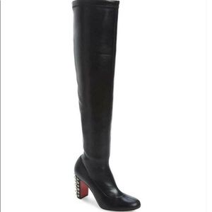 Christian Louboutin Studded Heel Over Knee Boots 8